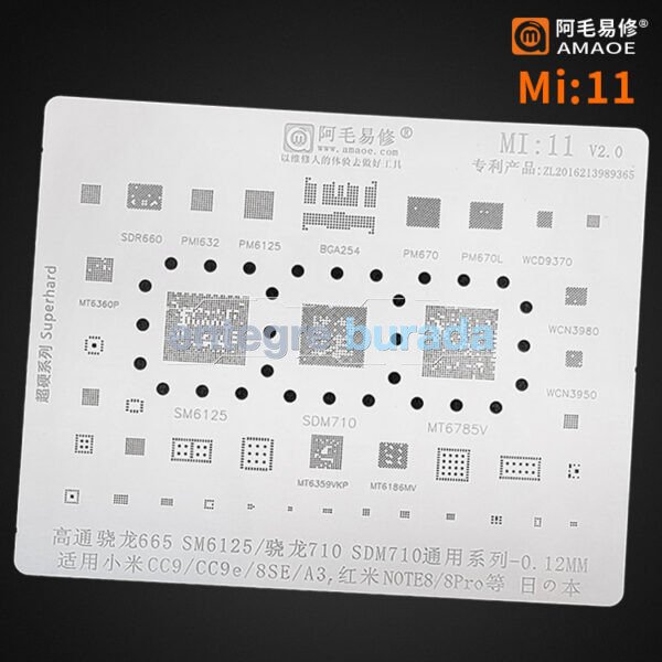 Amaoe Mi 11 / 665 SM6125 / 710 / SDM710 / CC9 / CC9e / 8SE / A3 / NOTE8 / 8Pro — görsel 1