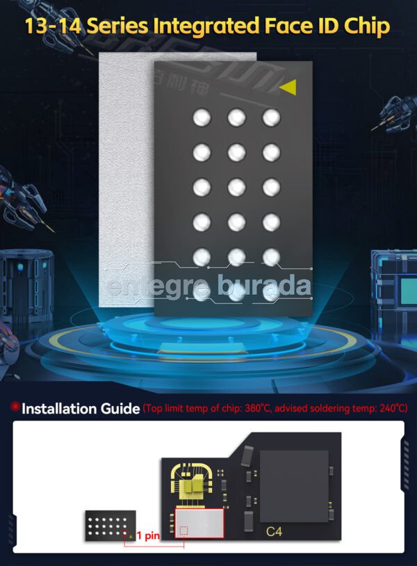 JC iPhone 13-14 Face İD Dot Projektör Entegre — görsel 1