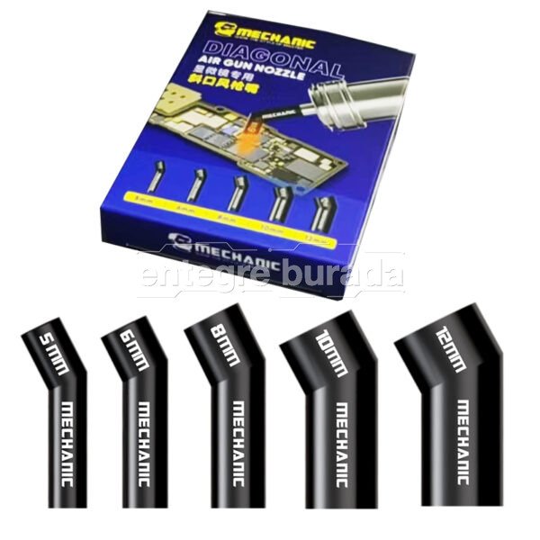MECHANIC Eğri Sıcak Hava Üfleme Ucu – 5 / 6 / 8 / 10 / 12 mm — görsel 2