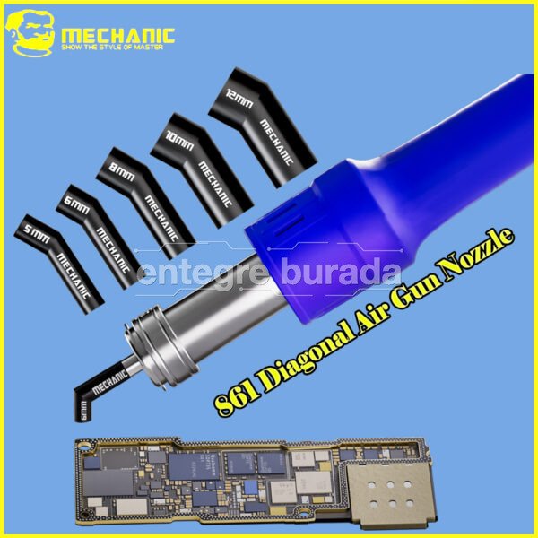 MECHANIC Eğri Sıcak Hava Üfleme Ucu – 5 / 6 / 8 / 10 / 12 mm — görsel 1